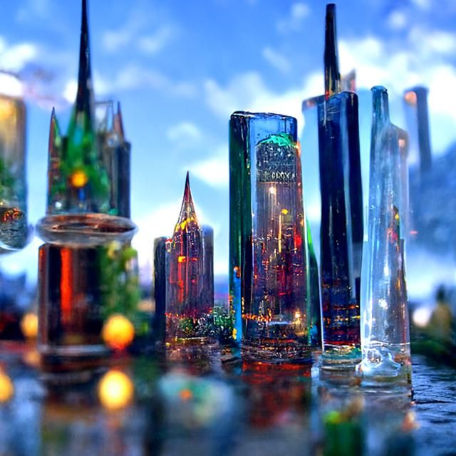 Glass City AI Generated Artwork NightCafe Creator