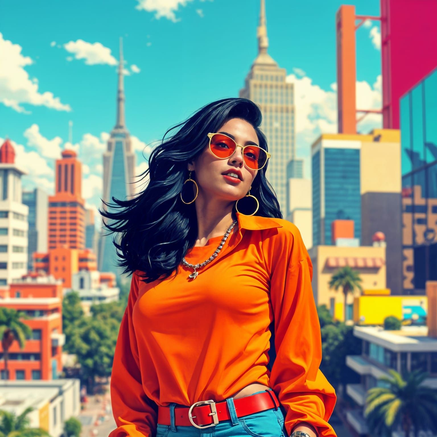 Dystopian Goddess in Triadic Colors