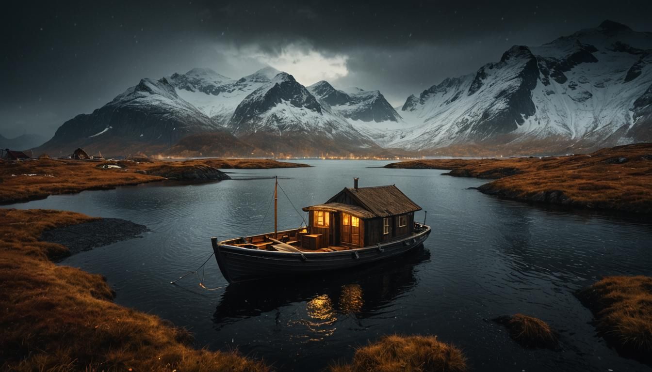 autumn in the lagoon, just few days before the winter is com...