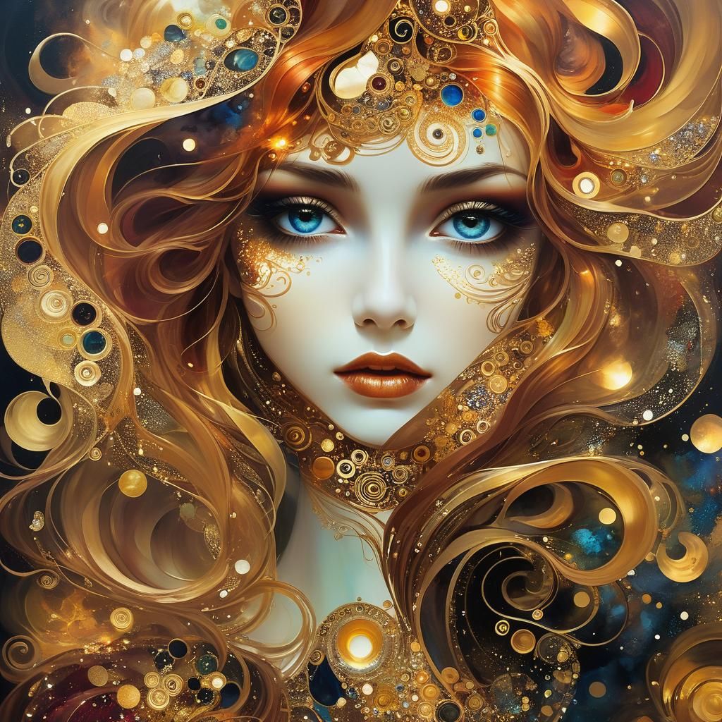 Mysterious Conceptual Art with Earthy Tones and Shimmer