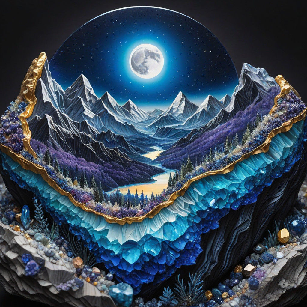 A world in a geode.   by @strangemagic66