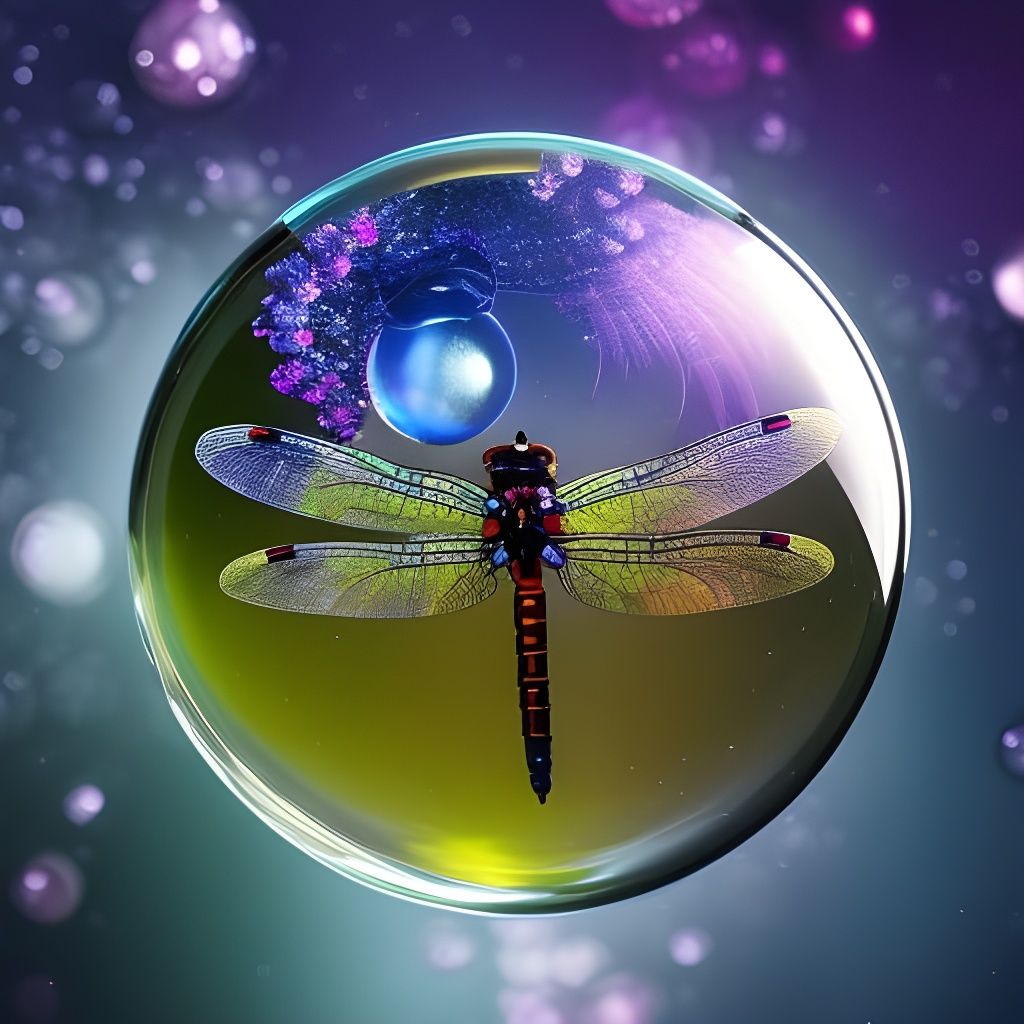 dragonfly sphere - AI Generated Artwork - NightCafe Creator