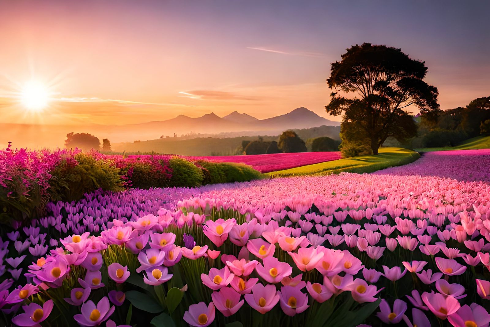 Pink landscape