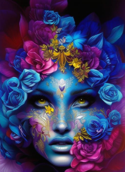 drowning in flowers