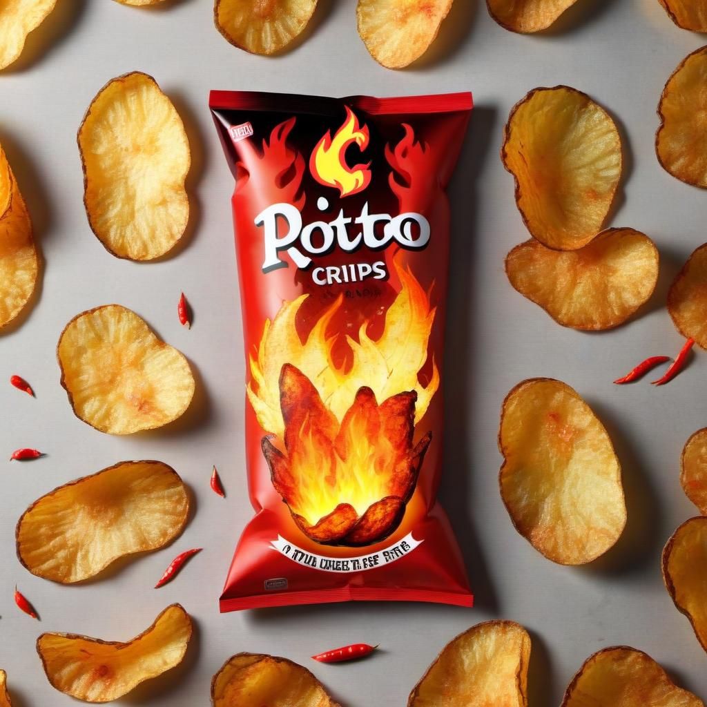 Hot Potato Chips 🔥🌶🔥 AI Generated Artwork NightCafe Creator