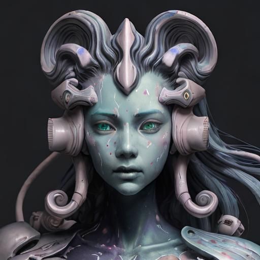 Vibrant oil painting. Medium shot. A dense forest with tall trees at sunset. Medium shot. Hot colors and impasto techniques of Van Gogh. Sw...