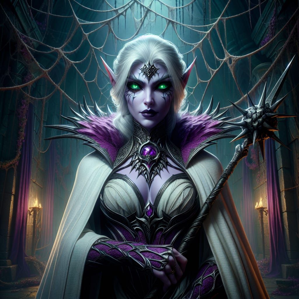 Drow Priestess of Lolth - AI Generated Artwork - NightCafe Creator