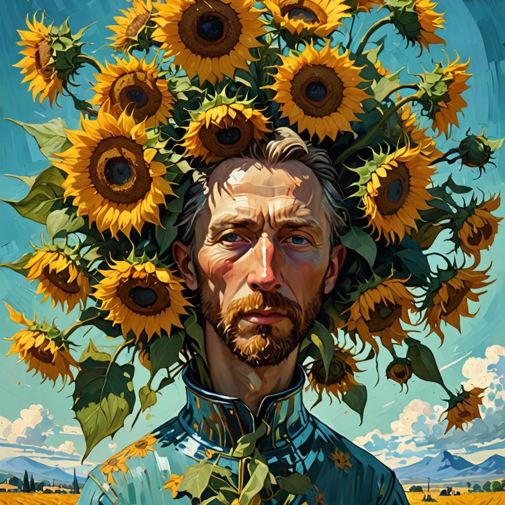 Too many Sunflowers - AI Generated Artwork - NightCafe Creator