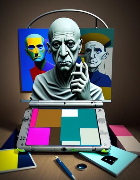 Pablo Picasso digital art 3ds Max ■■■■■■■■■■■■■■■