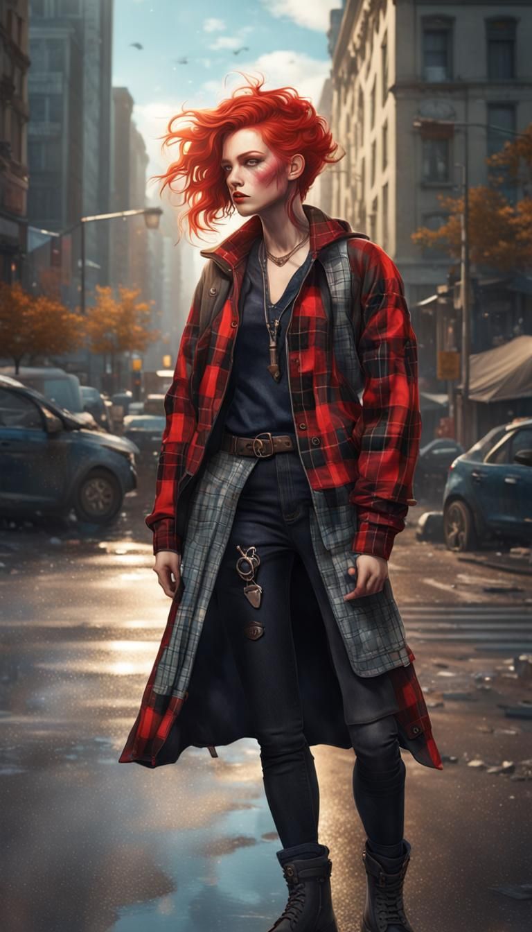 Plaid + Punk  by @Boxingjedi