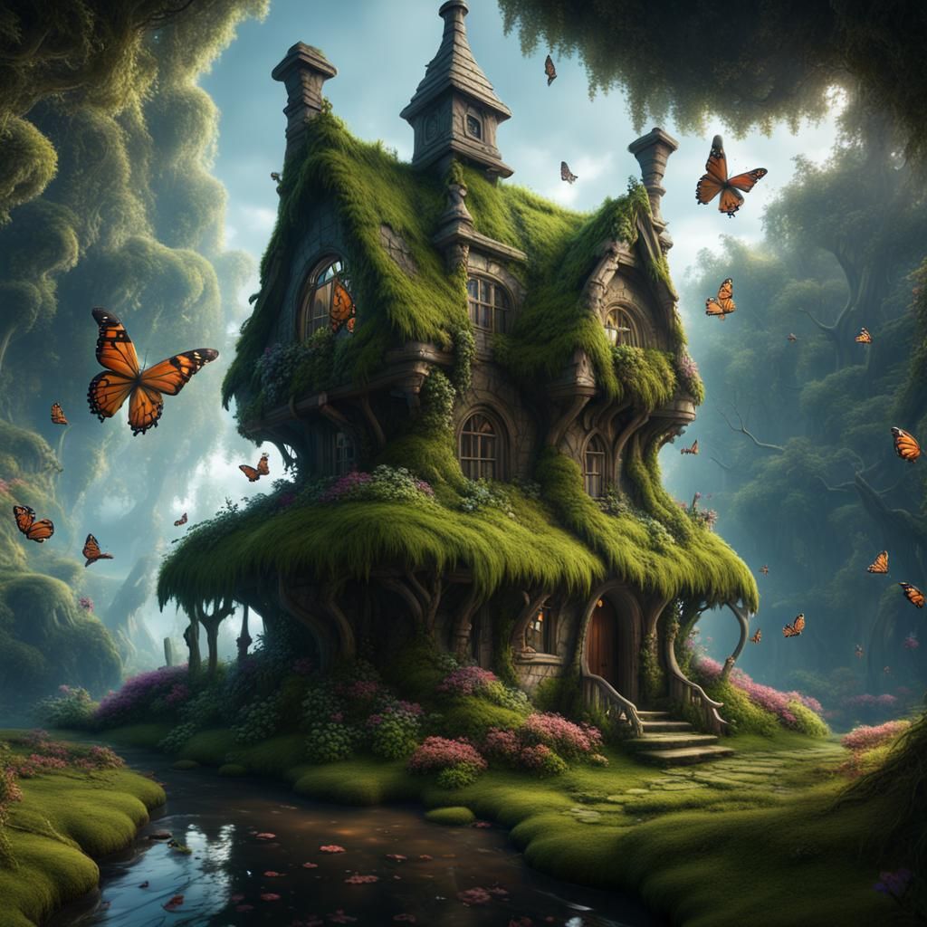 A moss house  by @nishinishand