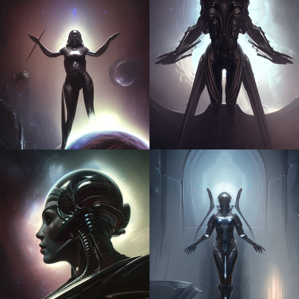 Dark Sci-Fi Queen of the Galaxy in 8K