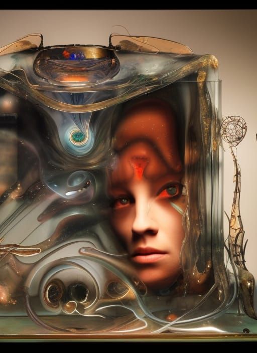 Surreal Codex in Abstract Translucent Space