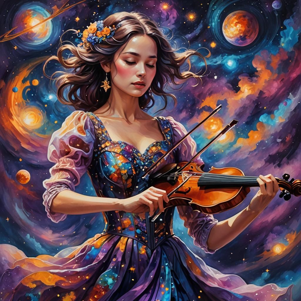 Girl playing violin