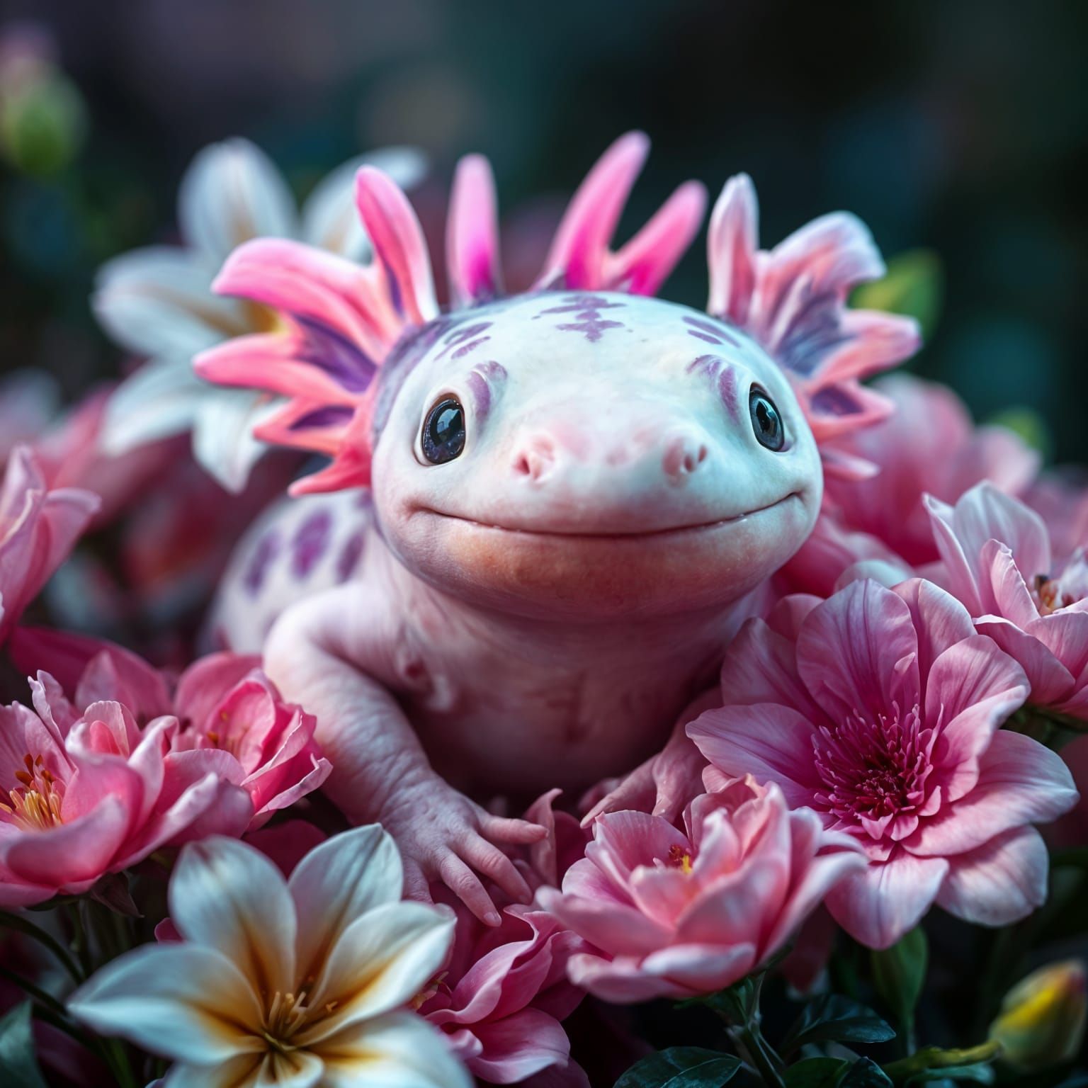 Bubbles, Gills, and Petal Thrills  by @undefined