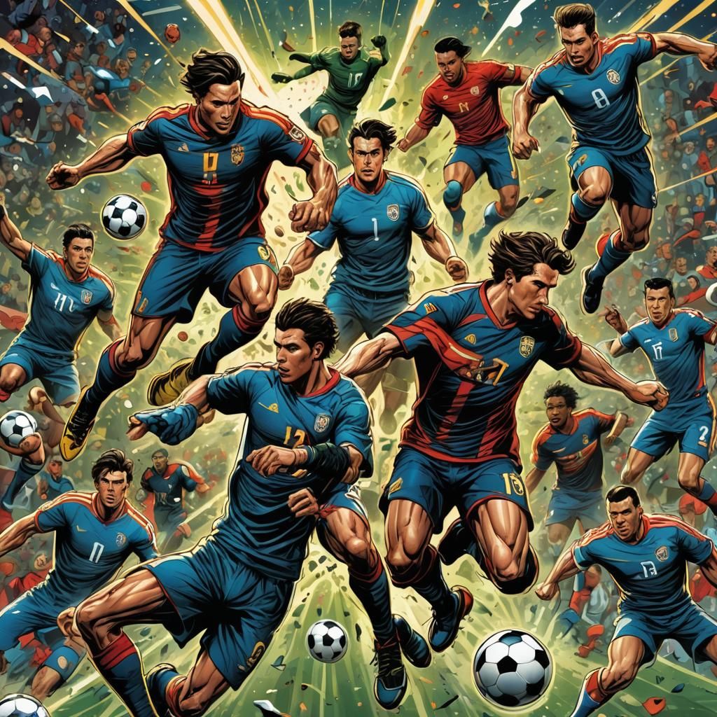 Superhero Soccer Game in Comic Book Style