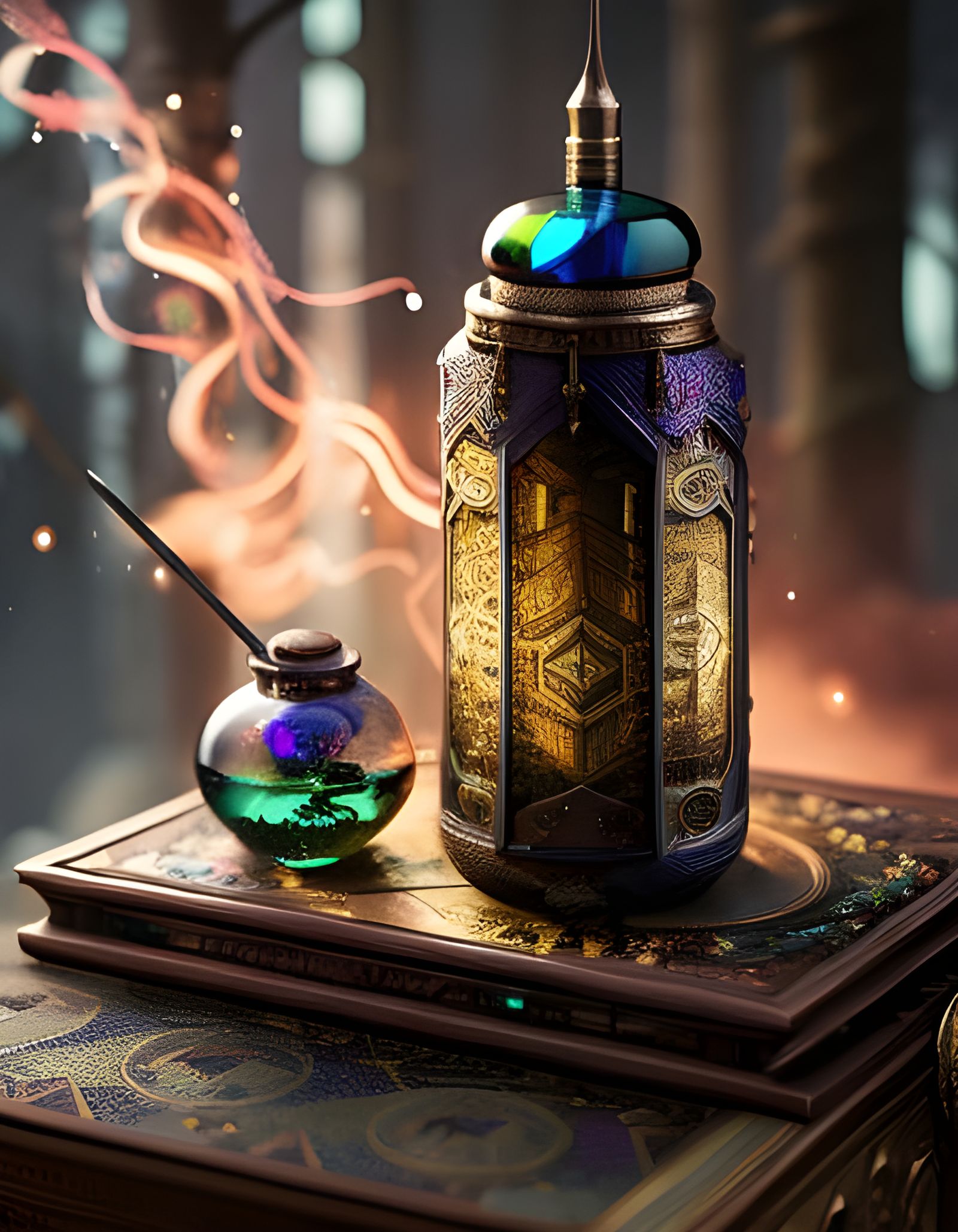 Magic Potion and Spell Book   by @Dom Jesus