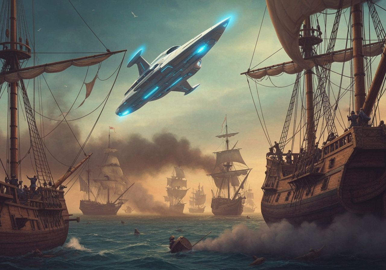 Interrupted naval battle  by @John from Youngstown