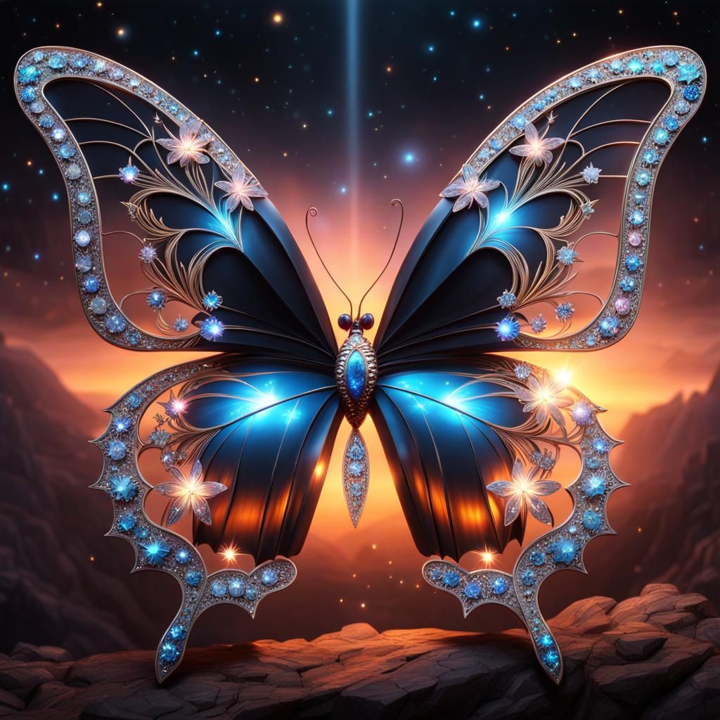 Cosmic Butterfly - AI Generated Artwork - NightCafe Creator