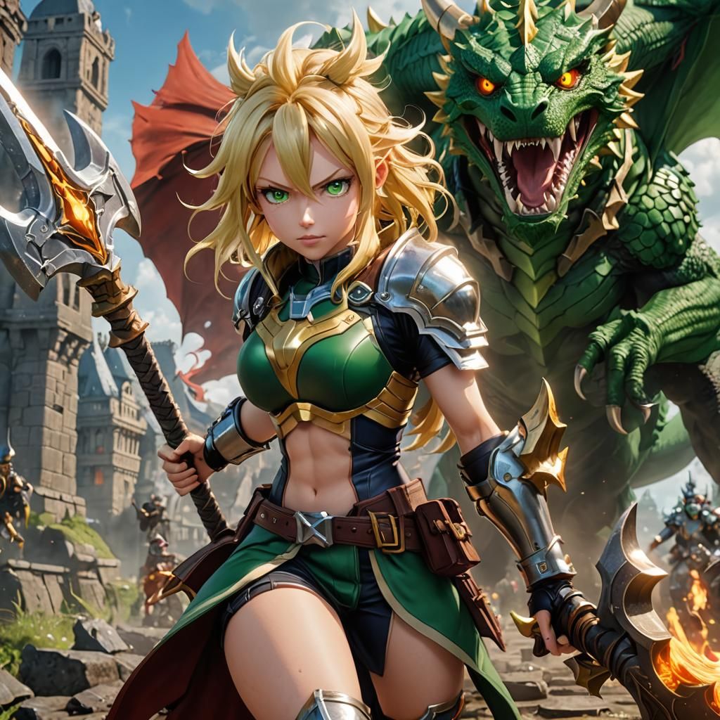 Geena: Dragon Master  by @Metaspherz