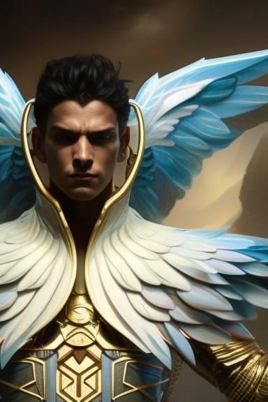 A beautiful male fallen angel 8k resolution concept art portrait by ...