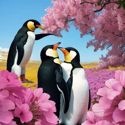 Emoji Trio: Wink, Penguin, and Ribbon