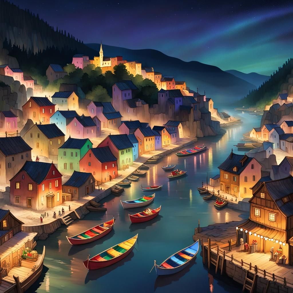 A rustic town's festival - AI Generated Artwork - NightCafe Creator