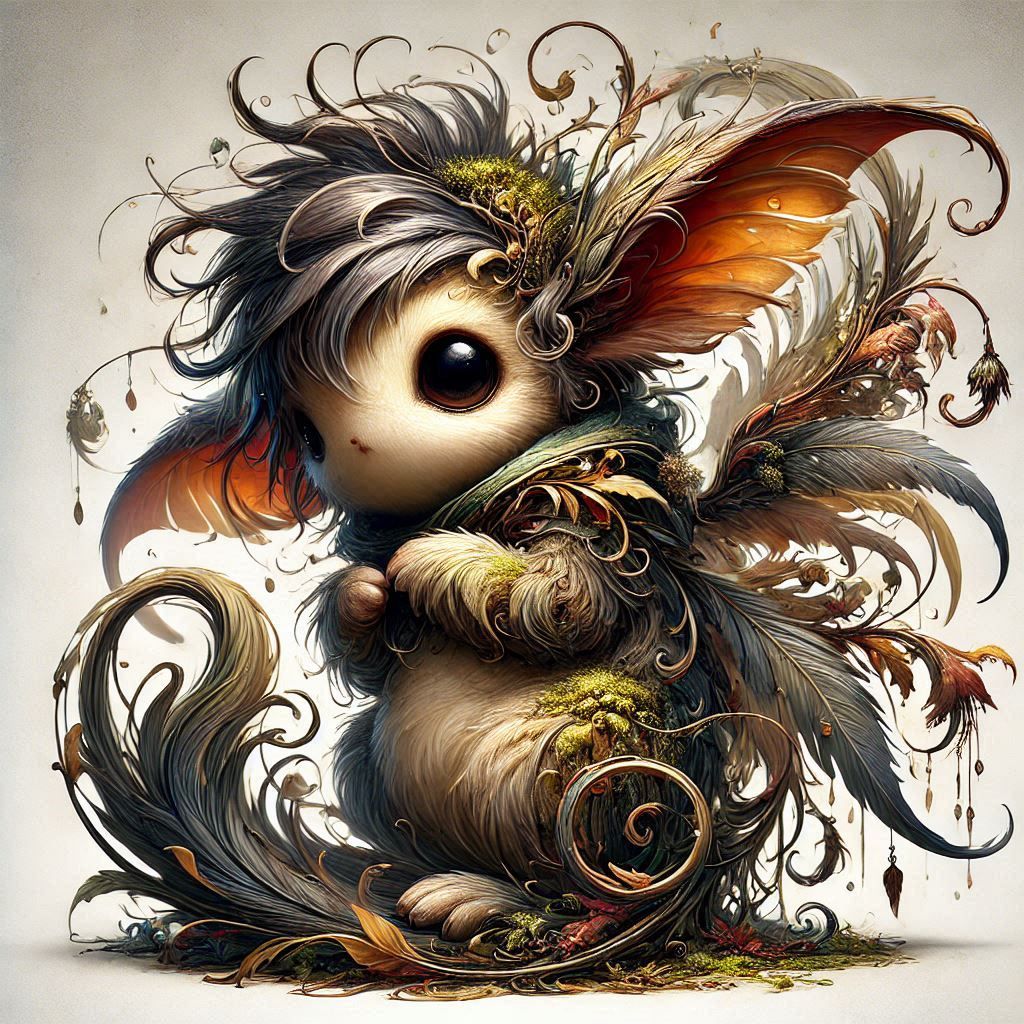adorable fairy-tale fantasy creature portrait..