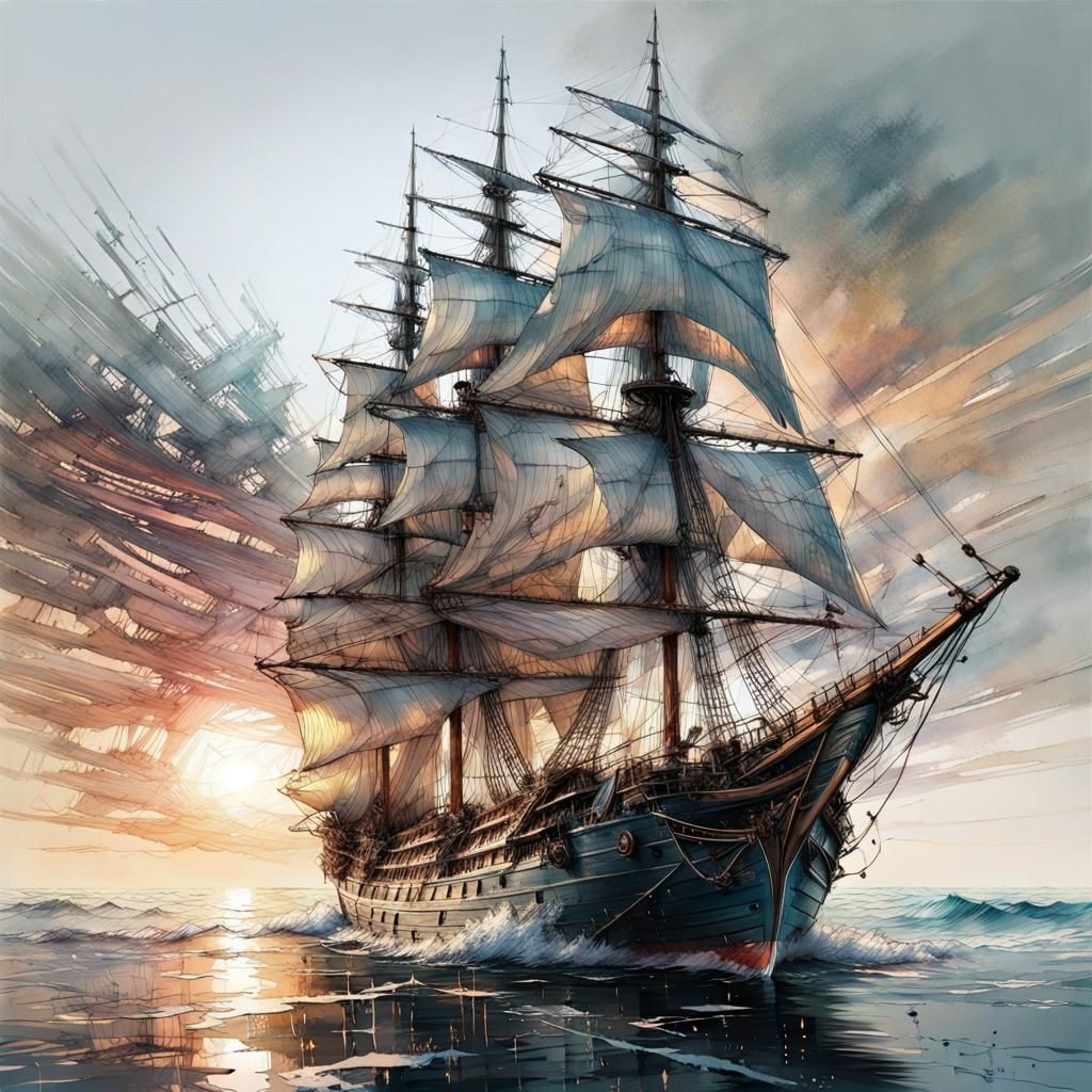 Heading Out to Sea   by @Creative Digital Artist
