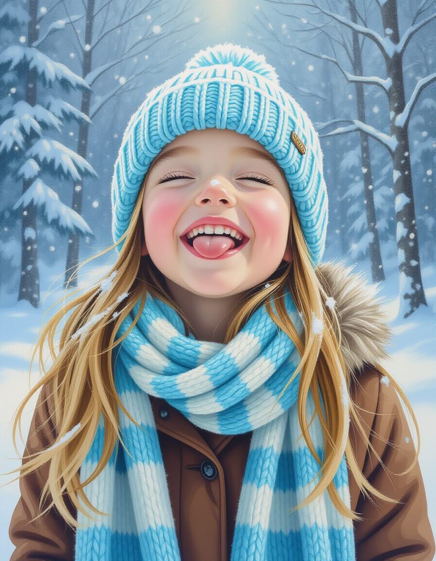 Catch snowflakes  by @Imvlad