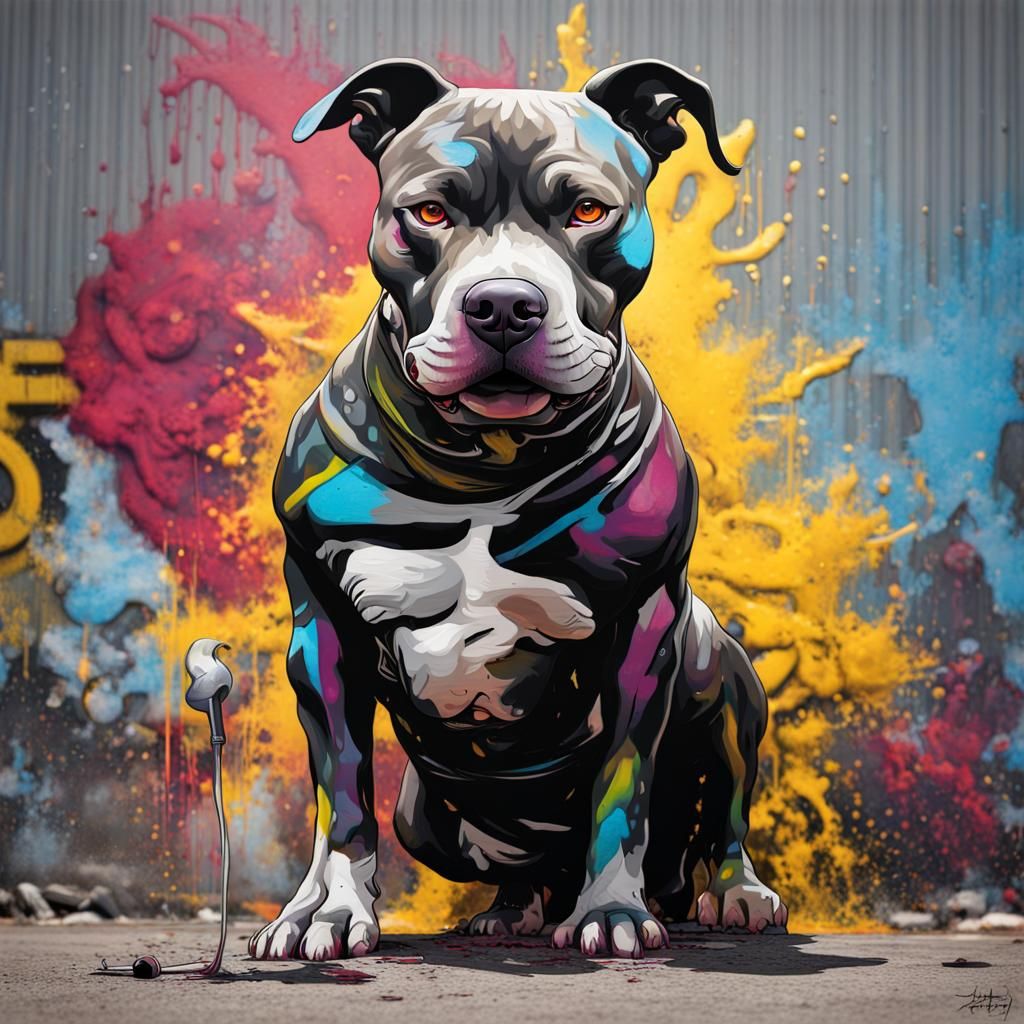 Shadow the Pit Bull - AI Generated Artwork - NightCafe Creator