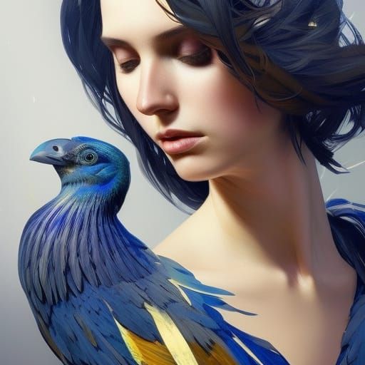 Woman with bird