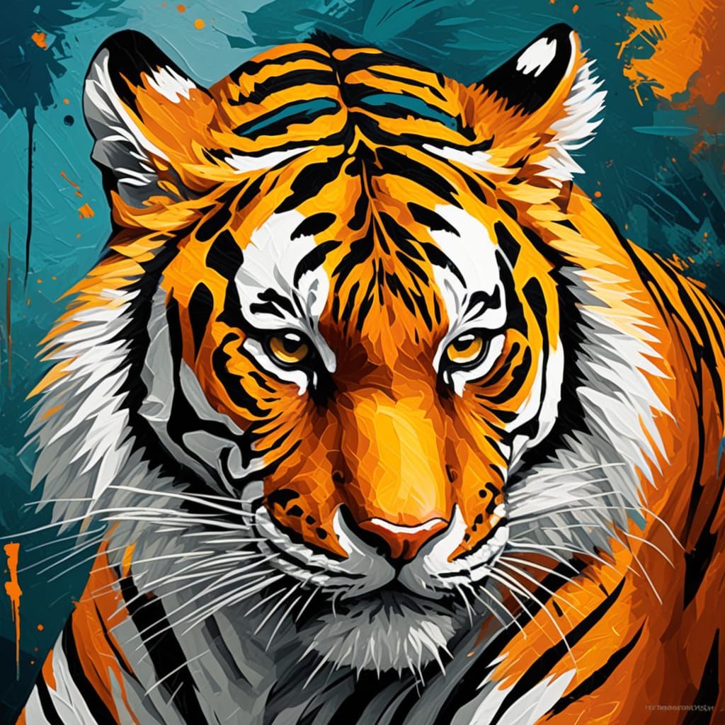 Artistic Tiger Expressionism