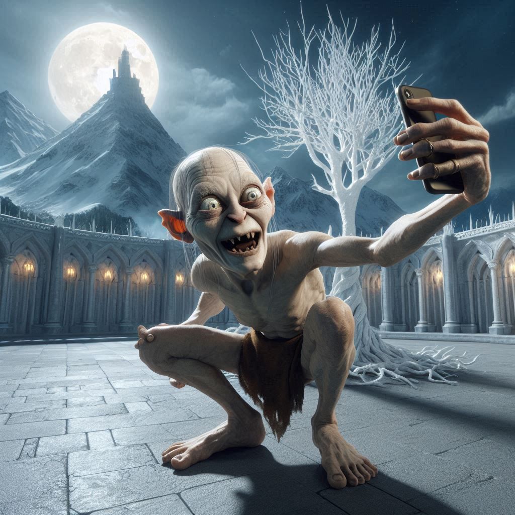 Gollum selfie at Minas Tirith