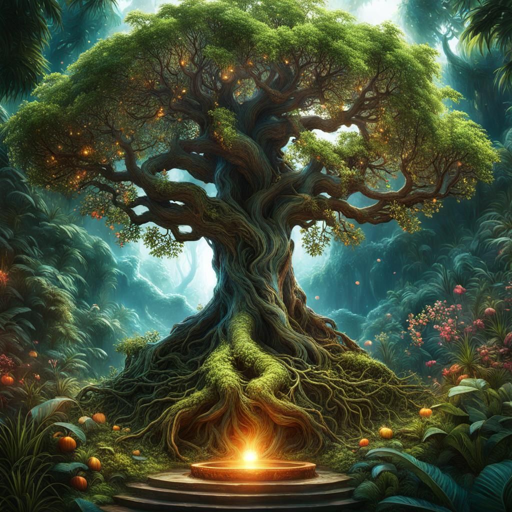 Yggdrasil bearing the fruit of the knowledge of good and evil  by @Dr T