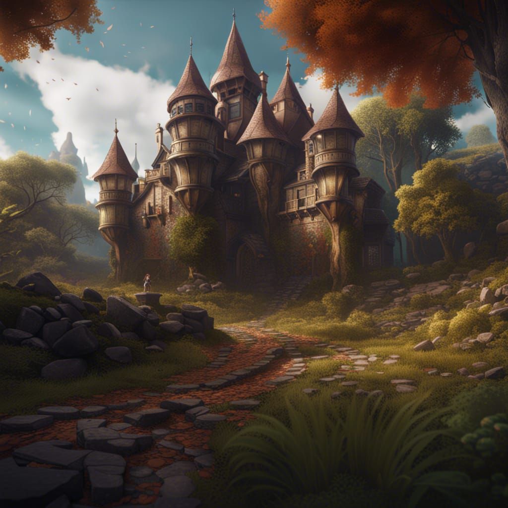 An orphan ricochets near a small castle.