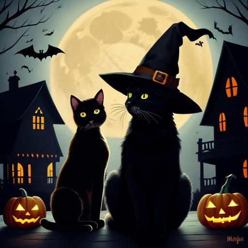 Halloween cats