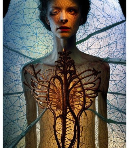 Hyperrealistic Venetian Glass Sculpture in Amber Light