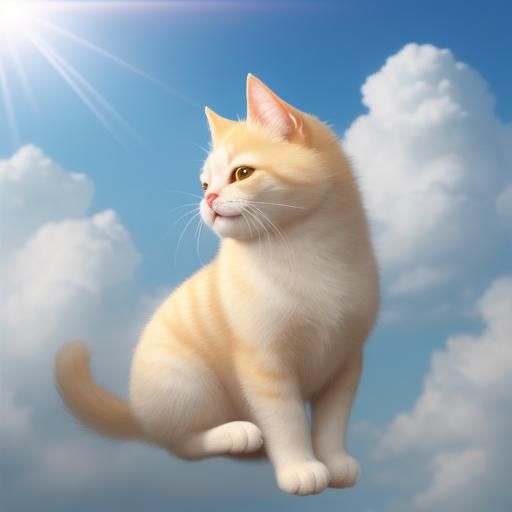 Heavenly Sunshine Beams Through Soft Clouds