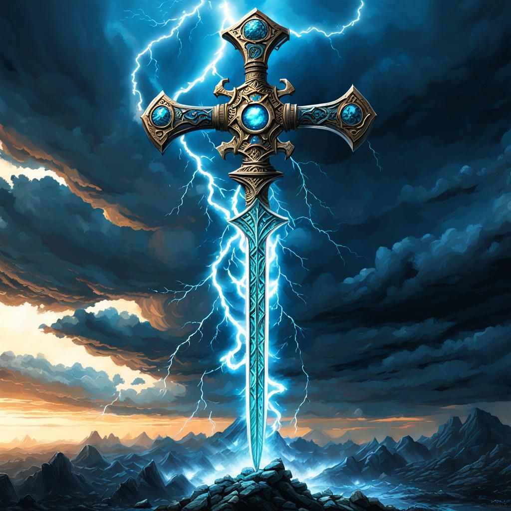 A cross sword