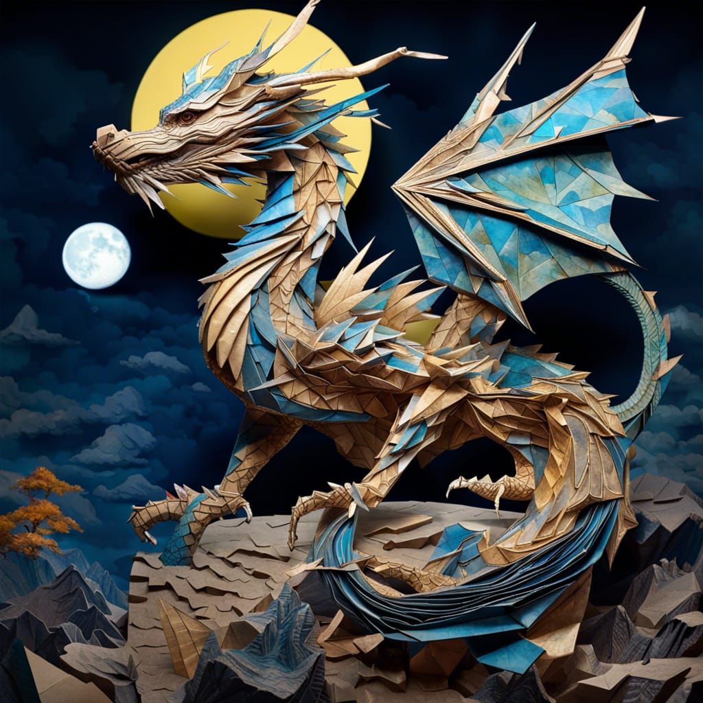 Origami chinesse dragon false