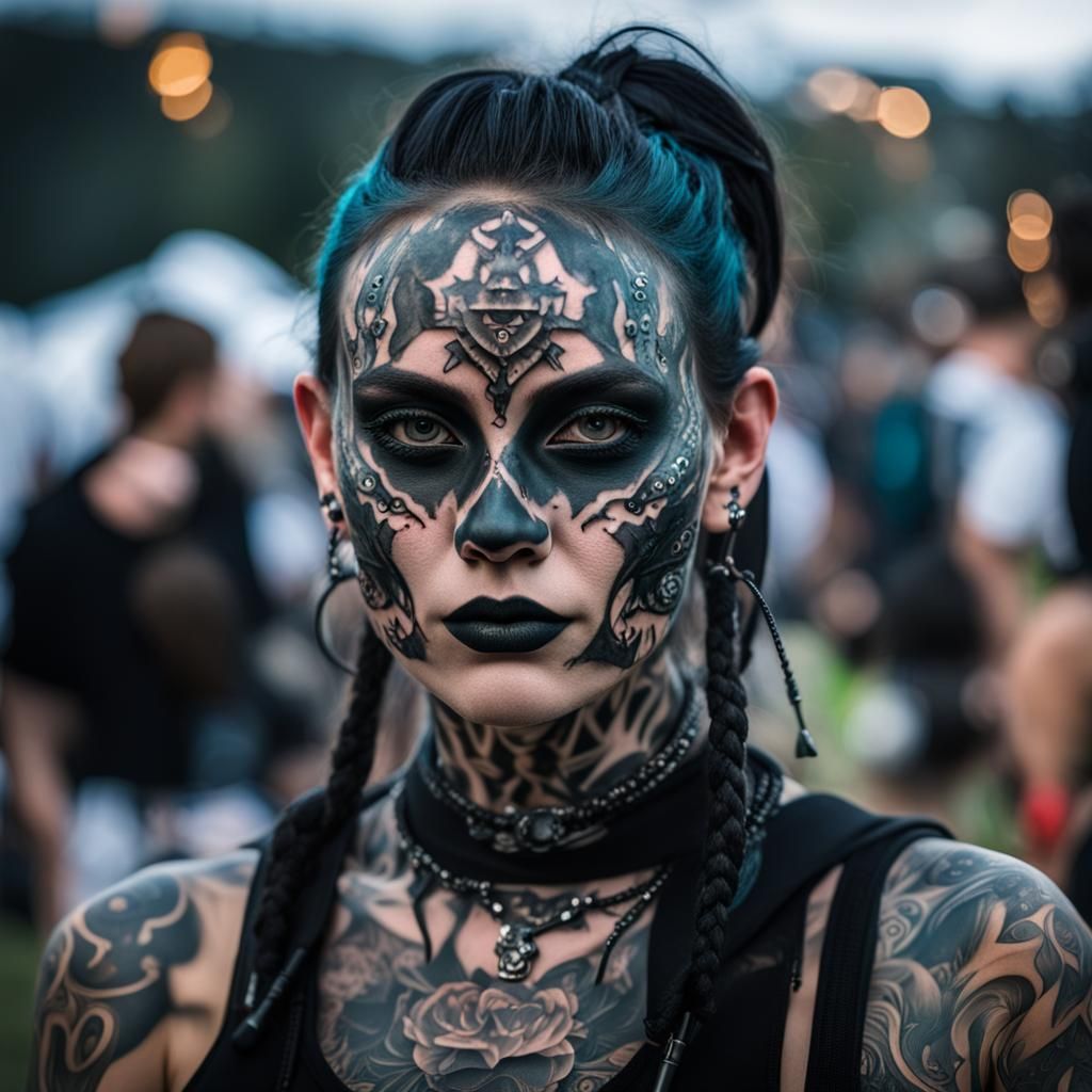 The girl with the tattooed face  by @John Slegers