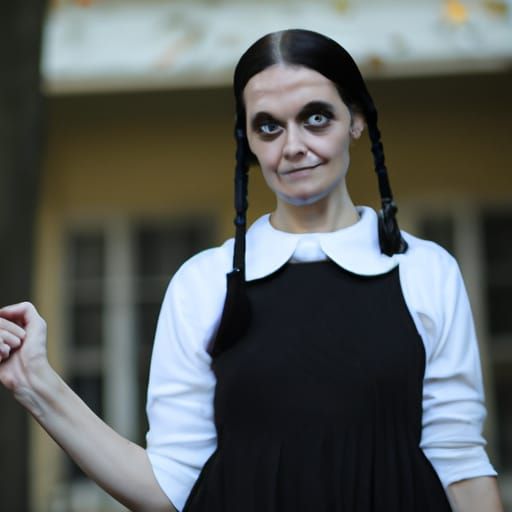 Wednesday Addams at 40 years old in an insane asylum Professional ...
