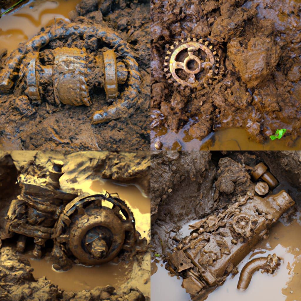 Strange artefacts found in the mud.