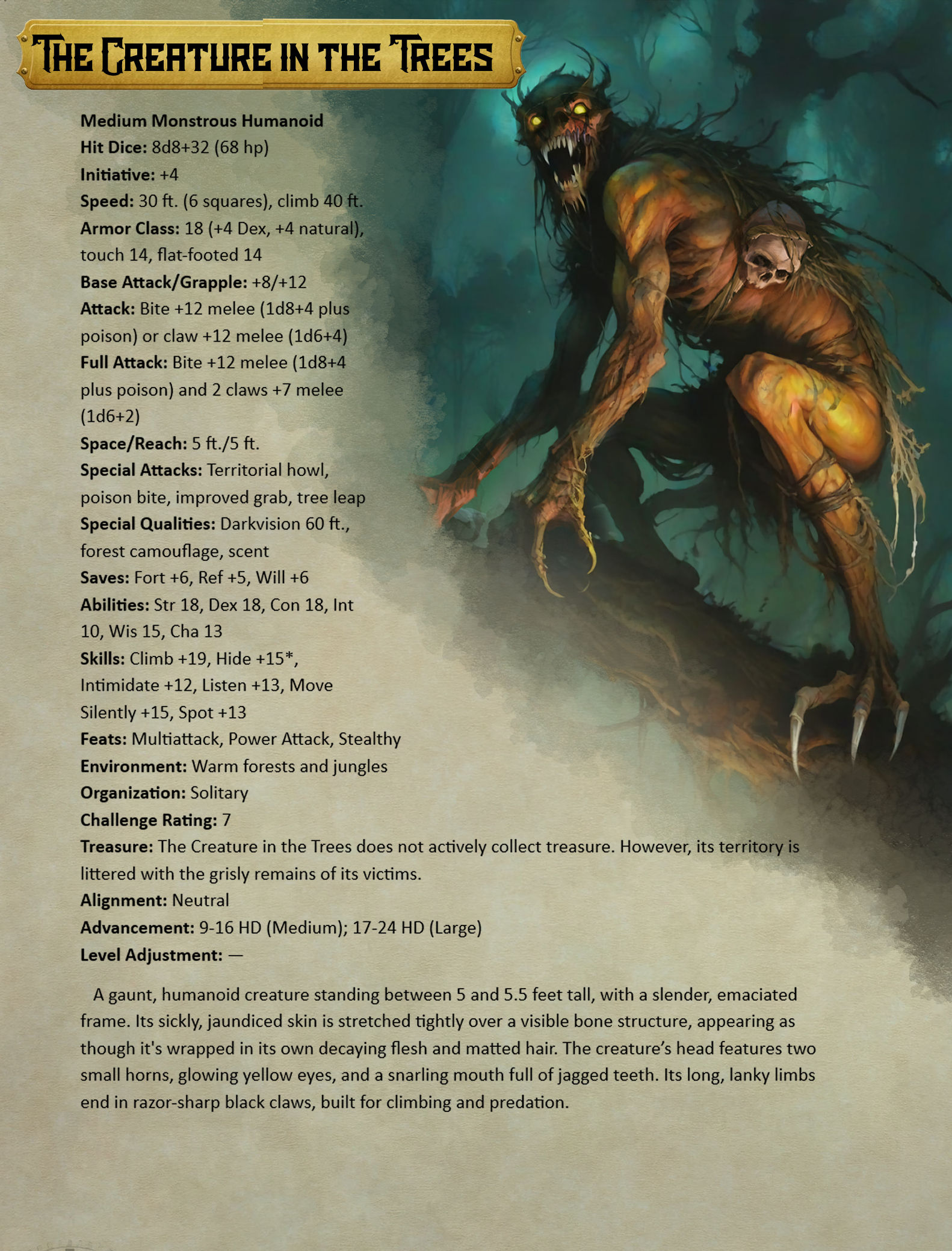 The Creature in the trees