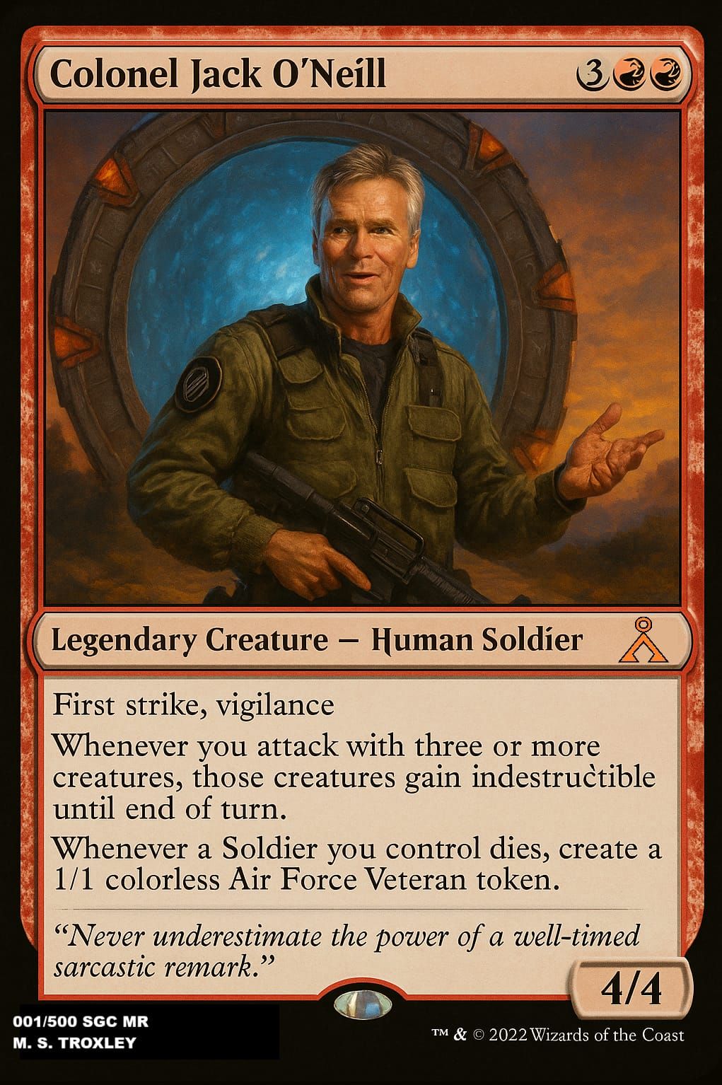 Colonel Jack O'Neill Magic: The Gathering Card