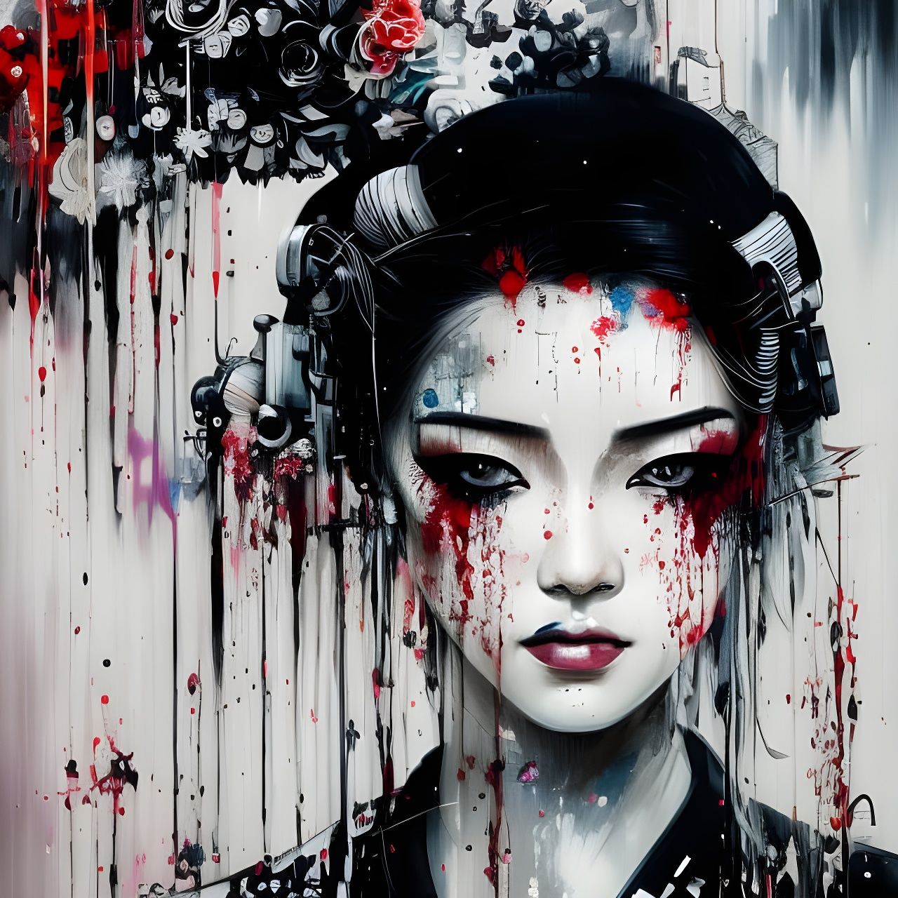 Cyberpunk Geisha Ii - Ai Generated Artwork - Nightcafe Creator