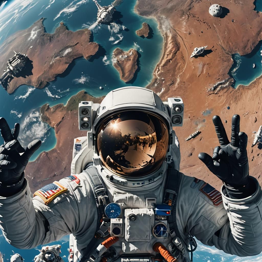 Astronaut Photobombed by Alien in Space