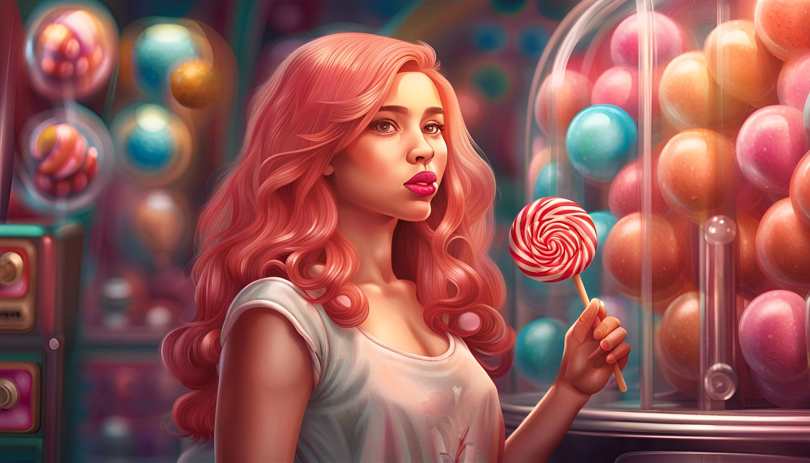 Candy Shop Girl AI Generated Artwork NightCafe Creator