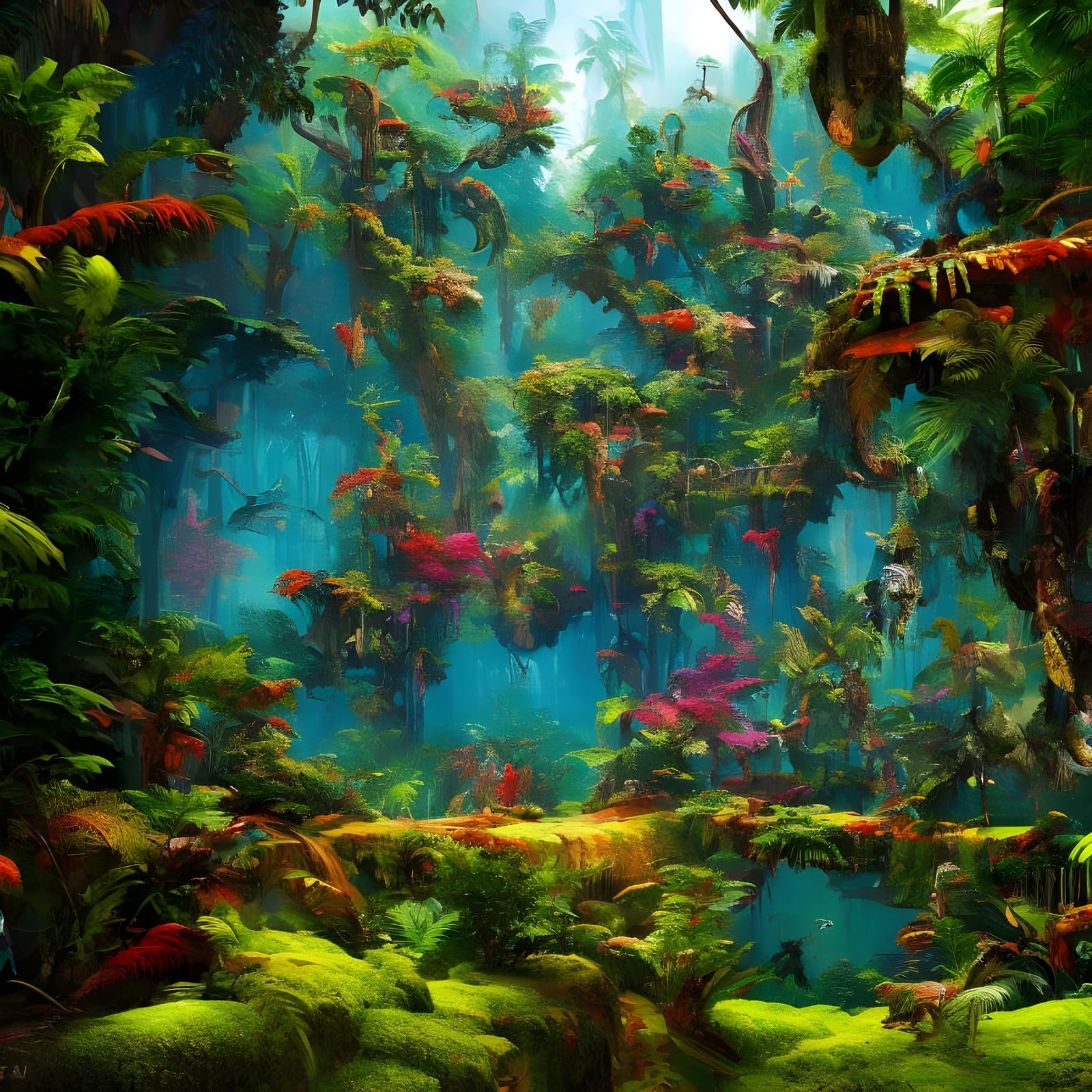 Surreal jungle fantasy 23mar23 - AI Generated Artwork - NightCafe Creator